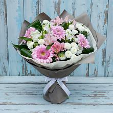 Букет цветов из:  Герберы, Альстромерии и Хризантемы в Кушве