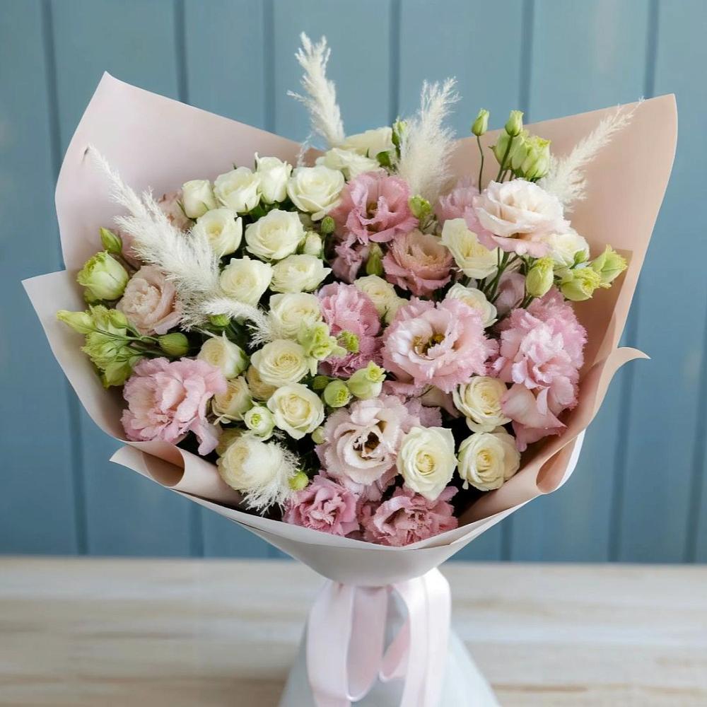 Букет цветов из: Альстромерии и Розы в Кушве