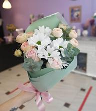 Букет милый в Кушве Букет цветов из: Хризантемы и Розы в Кушве
