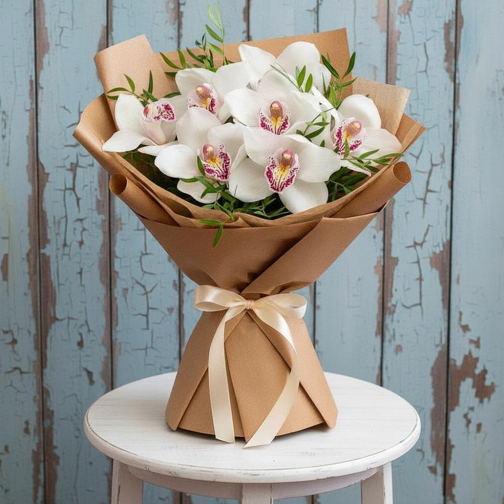 Букет цветов из: Орхидеи и Розы в Кушве
