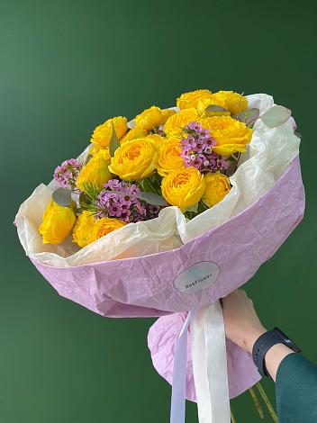 Букет Кустовые желтые розы в Кушве