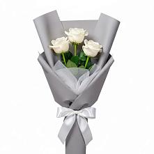 Букет 3 белые розы #REPLACE_PRED# Кушве