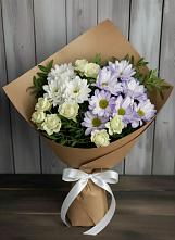 Букет цветов из:  Хризантемы и Розы в Кушве