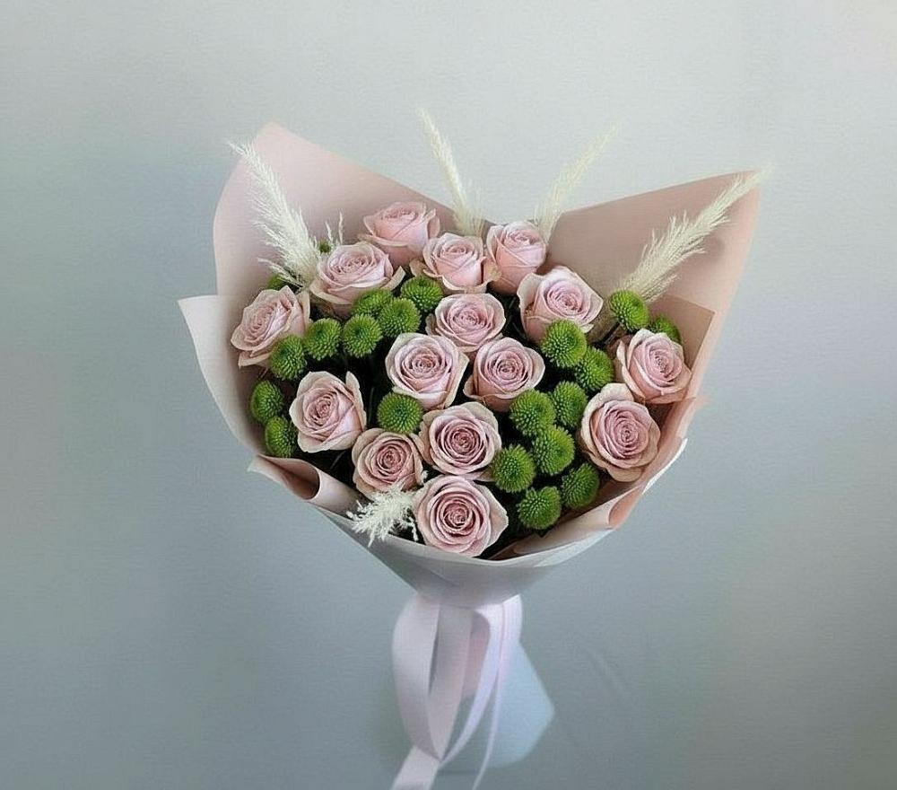 Букет цветов из: Розы и Хризантемы в Кушве
