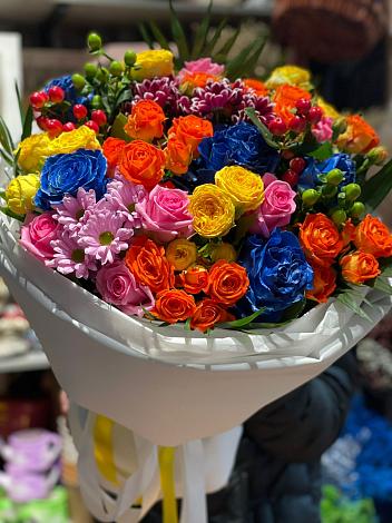 Букет цветов из: Розы и Хризантемы в Кушве
