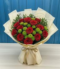 Букет цветов из:  Розы и Хризантемы #REPLACE_PRED# Кушве